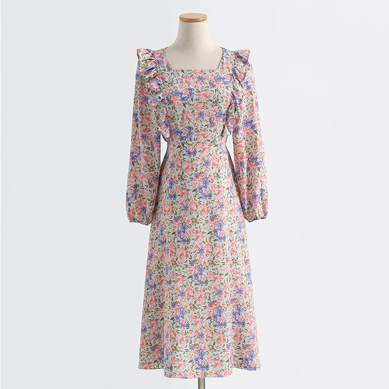 New French retro long skirt fairy skirt bottomed skirt 2168