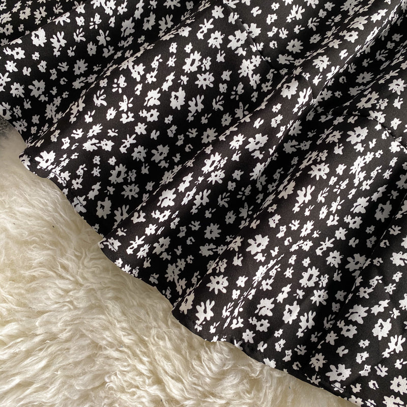 Slim temperament long sleeve floral dress female 2961