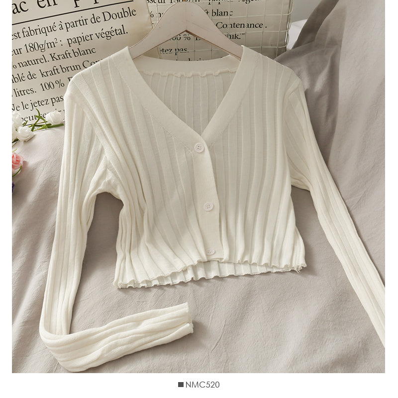 Korean slim and thin three button solid wool blouse for women 1692