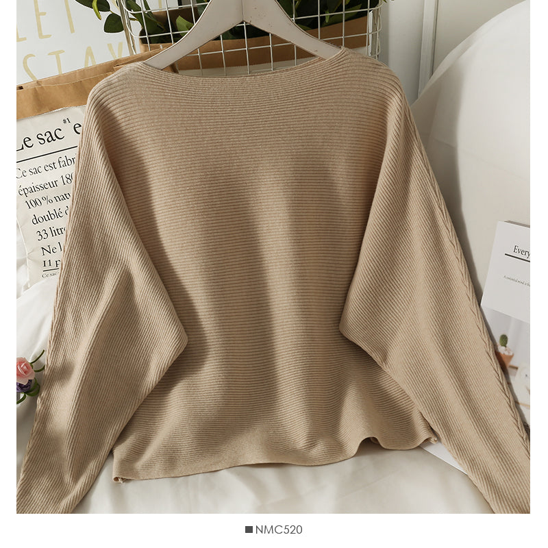 Bat sweater women's autumn thin long sleeve tower bottomed top 1993