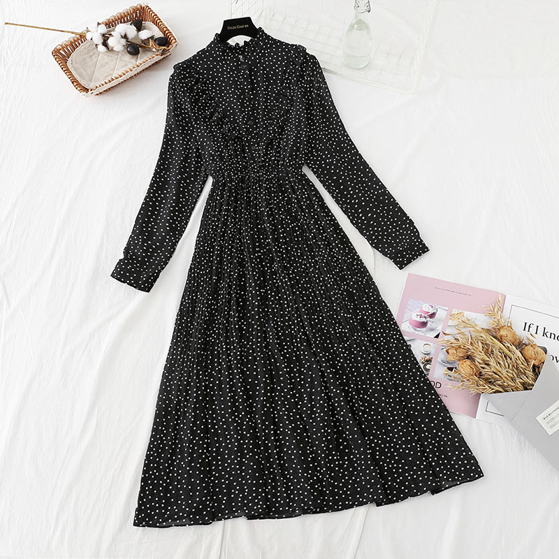 New style with long coat and French pleated skirt inside 2401