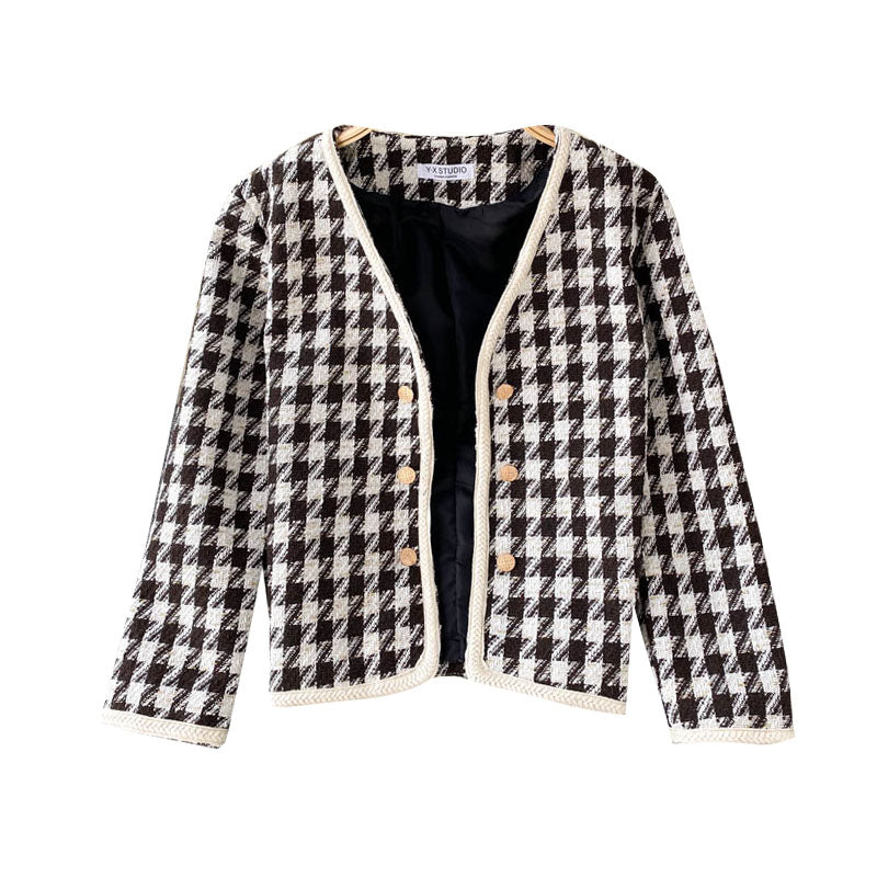 Qianniaoge small fragrance short versatile coat women's fashion 1543