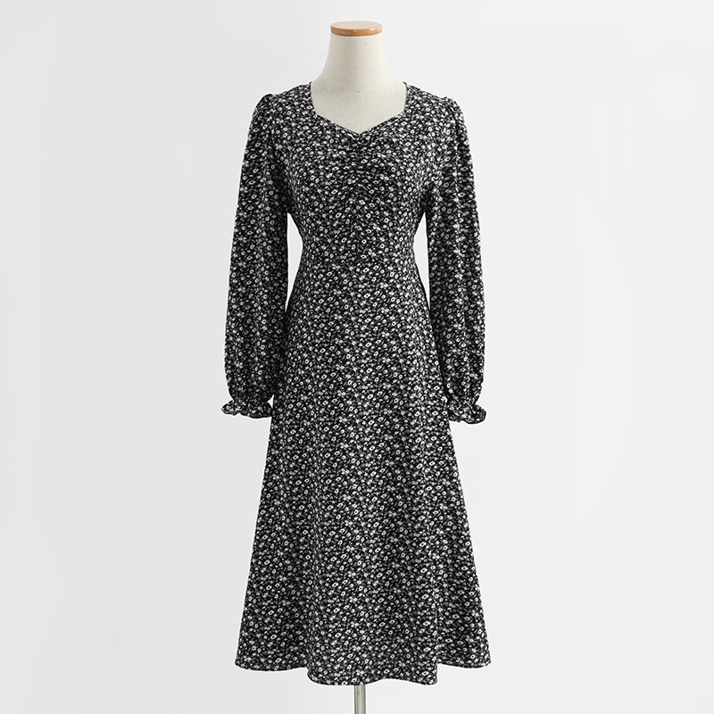 Alternder Blumenrock im ausländischen Stil zeigt dünnes Temperament Teepause Chiffon 2315