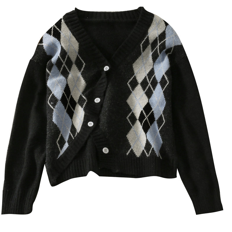 Knitwear women's autumn decoration slim V-neck versatile sweater 1955