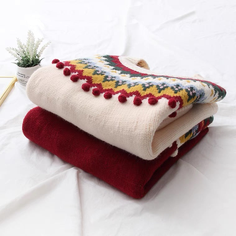 Fall/winter, new, Christmas sweater, loose, lazy wind, student sweater top 1411