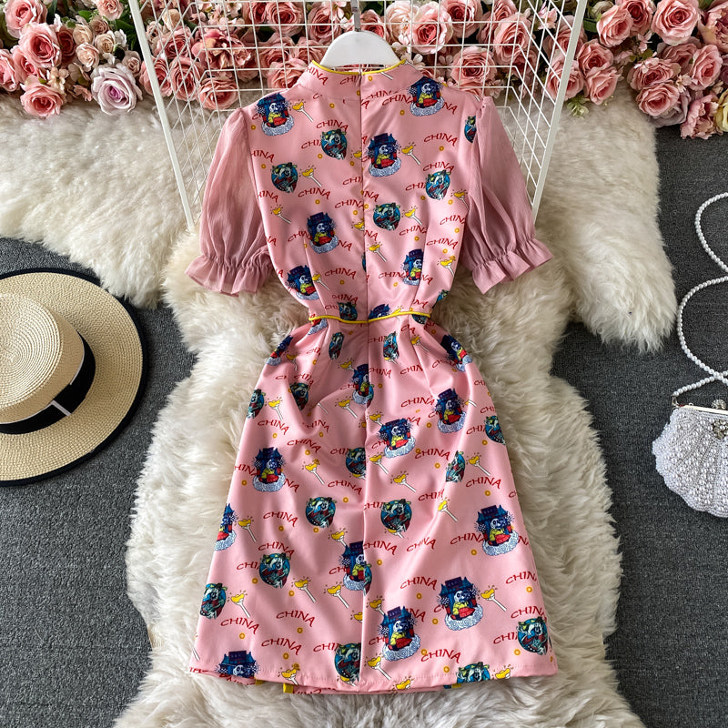 Chinese style women's national fashion improved dress 3295