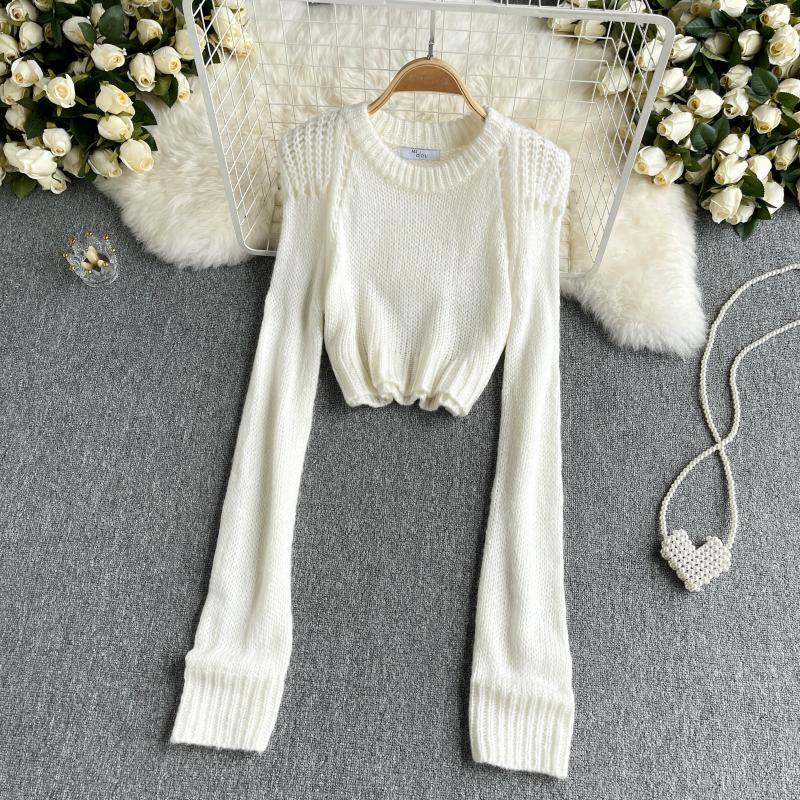 Long sleeved sweater female autumn new hollow out design 1600