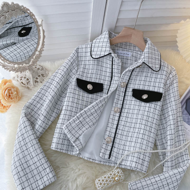 Promi-Stil Mantel Damen lockeres Lazy-Style-Muster 1546