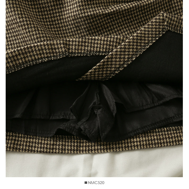 Korean retro pleated slim skirt with high waist and buttocks 2567