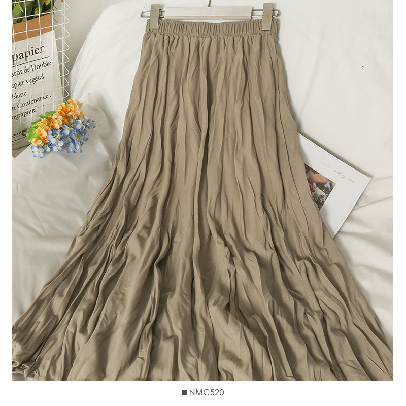 Jupe plissée ample slim taille haute 2560