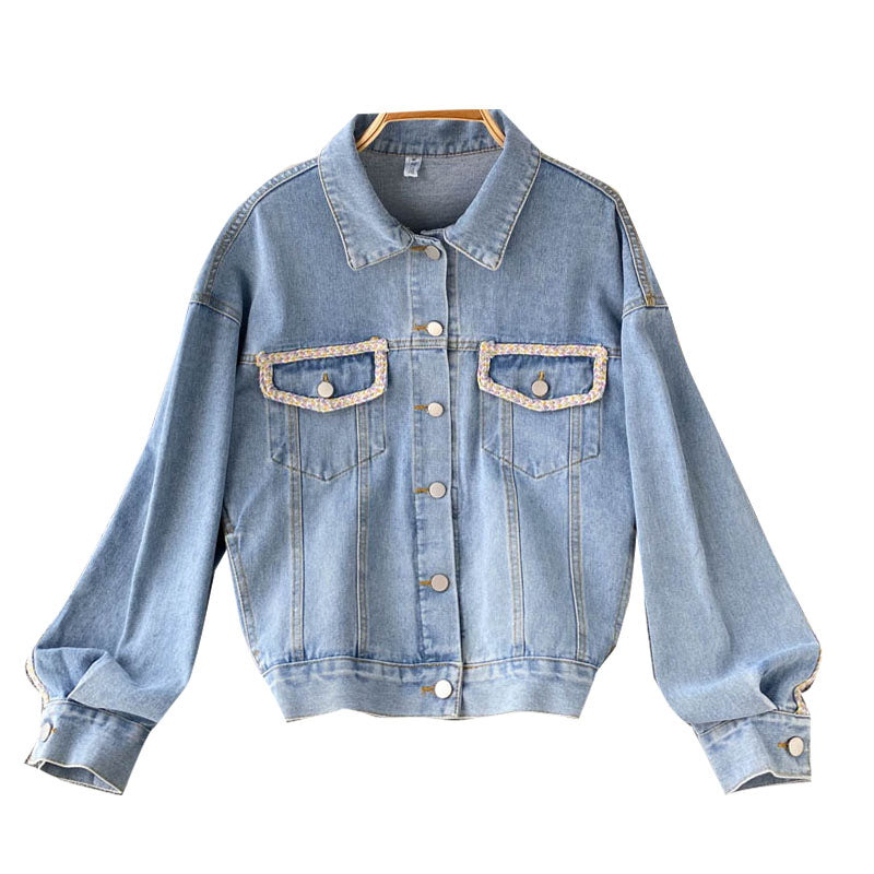 Denim Jacket Women's loose jacket fashion top 1544
