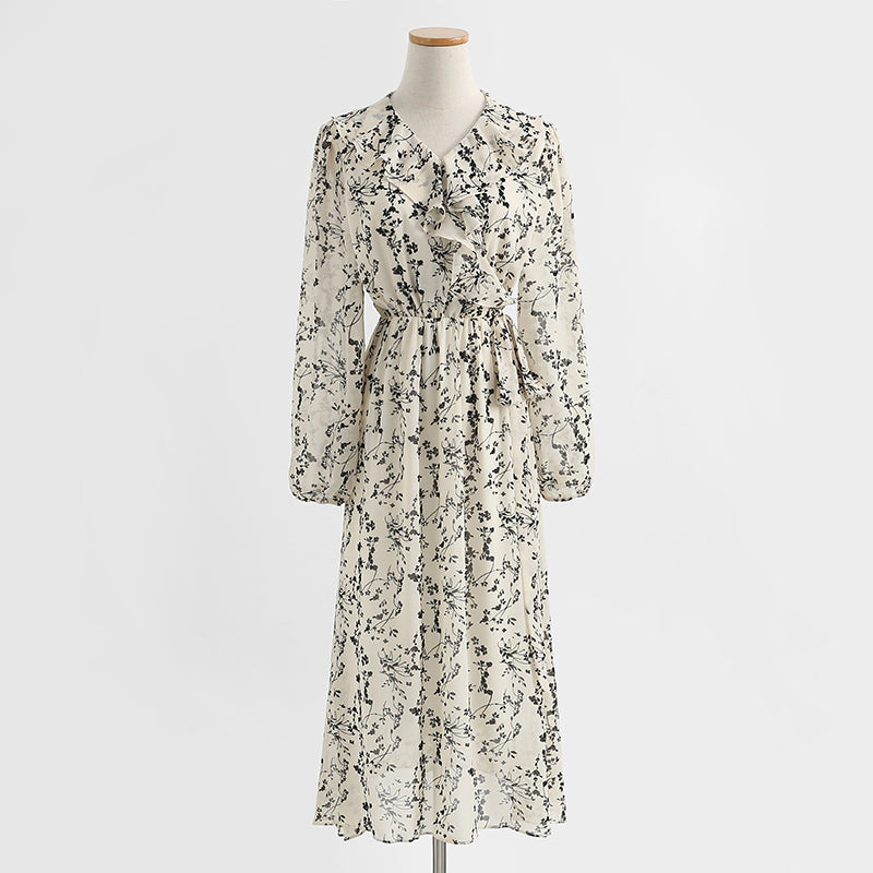 New women's Dress Chiffon Long Sleeve 2228