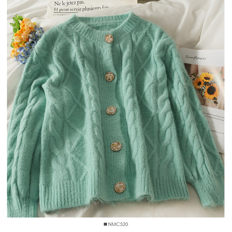 Sweater women's autumn clothes are loose and thin with hemp pattern 1771