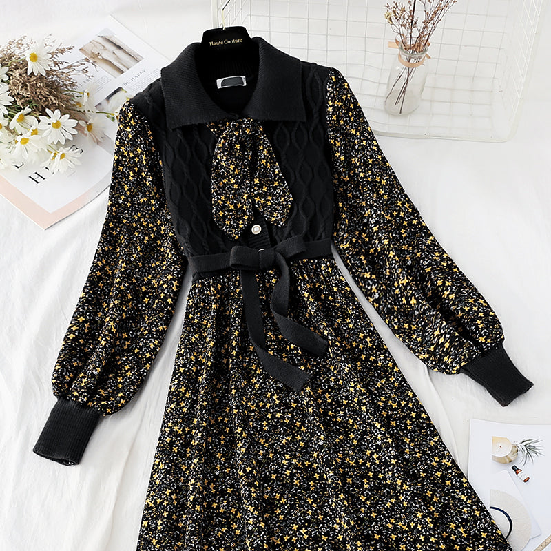 Der neue Blumenrock mit genähter Schnürung ist ein dünner Cordrock mit elastischer Taille 2245