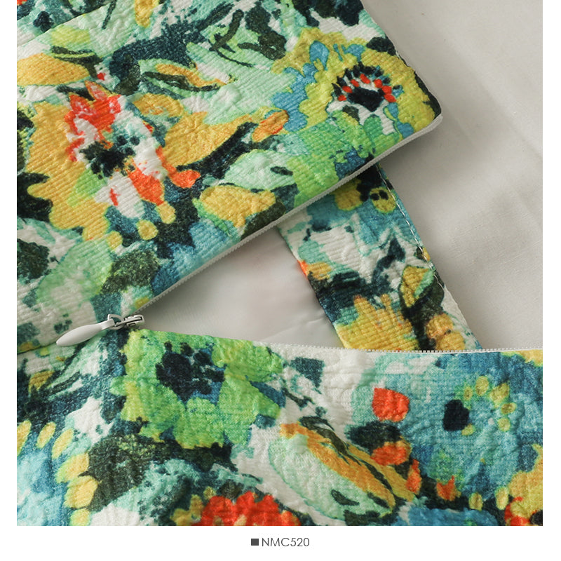 Elegant style printed high waist slim wrinkled Hip Wrap Skirt 2642