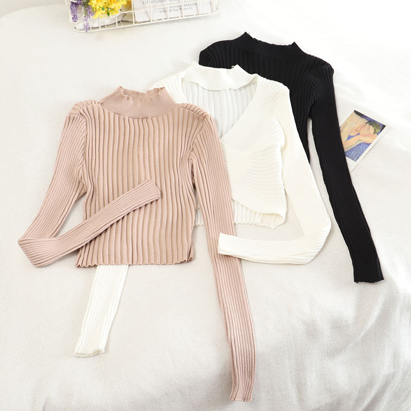 Chic long sleeve crop sweater 1479
