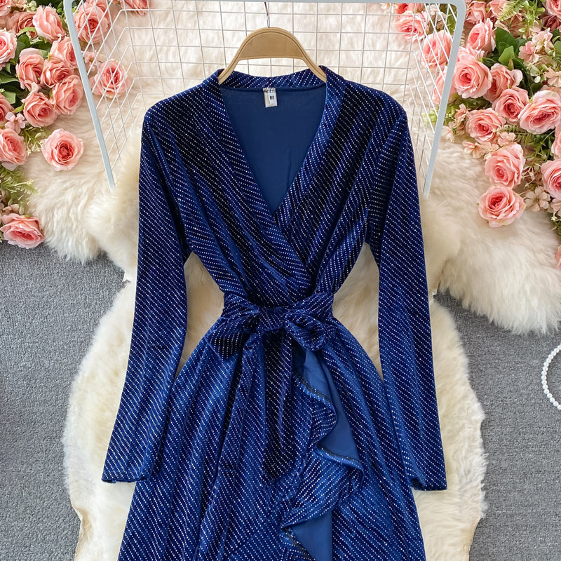 Narrow waist, slim fit, Hip Wrap, fishtail long skirt 3085