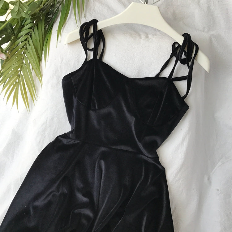 Bandage dress velvet suspender harbor style suspender skirt 3275