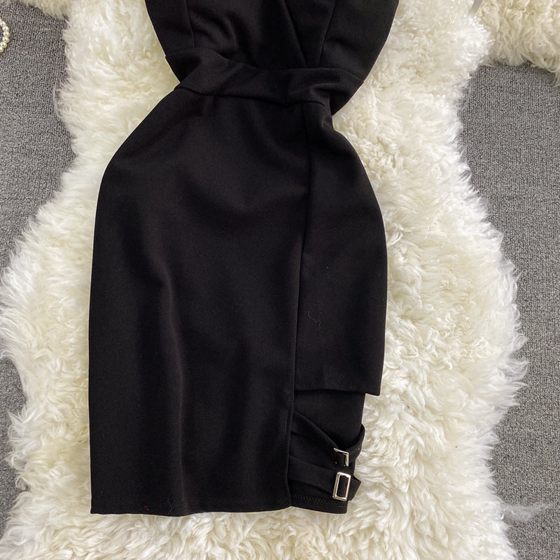 New small suspender low cut dress 2936