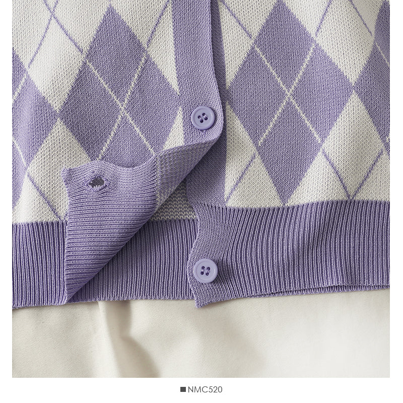 Vintage Lapel single breasted cardigan long sleeve sweater women's autumn 1819