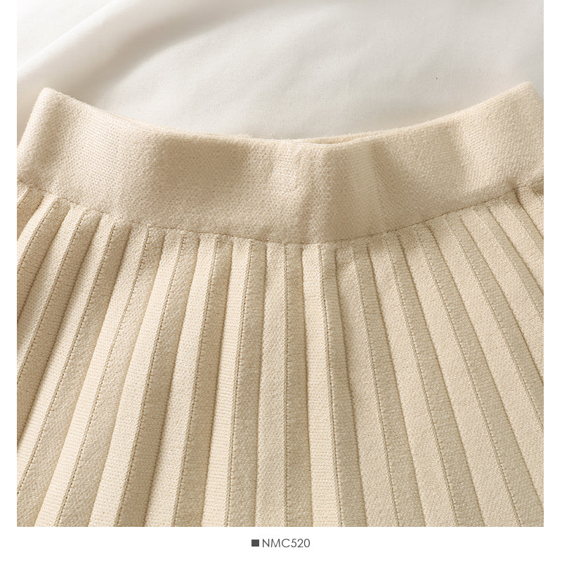 Waist slim knit A-line skirt women's versatile short skirt 2502