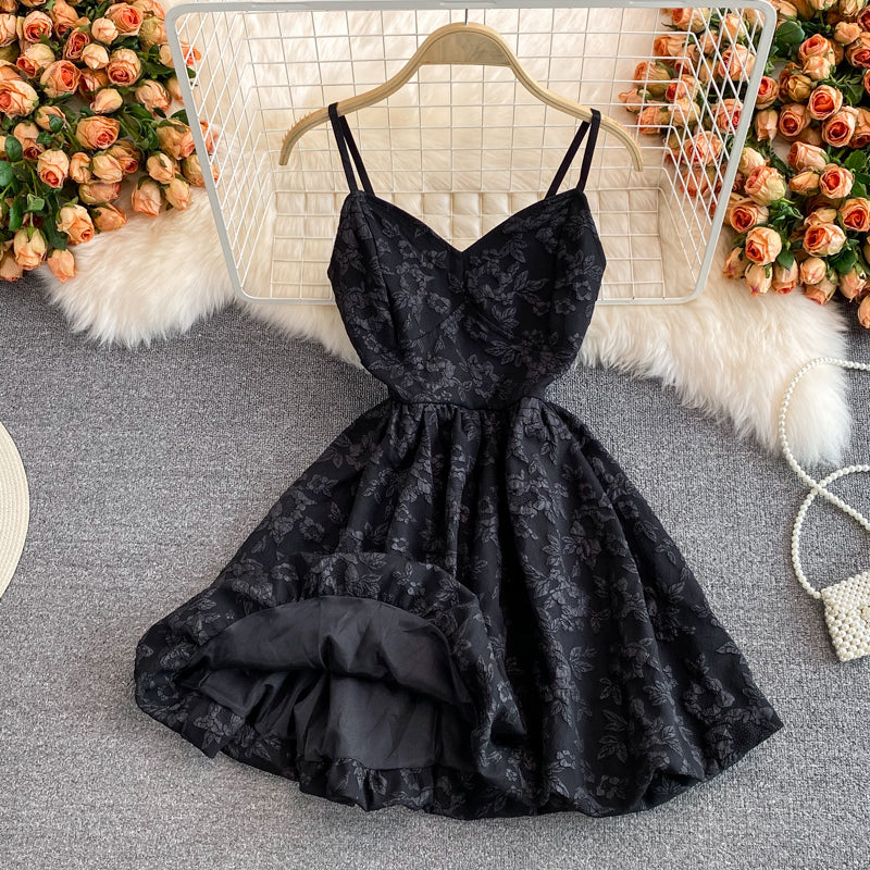 White jacquard suspender dress 2761