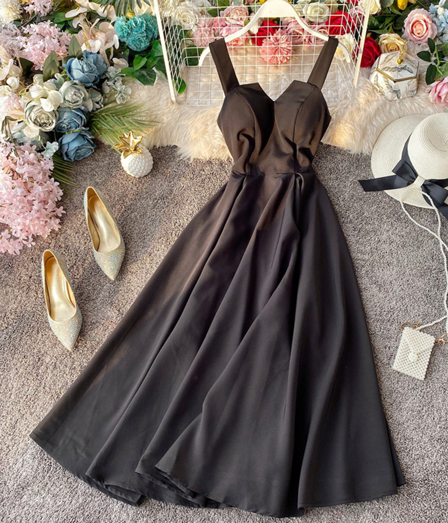 A line backless dress women's dress 1225