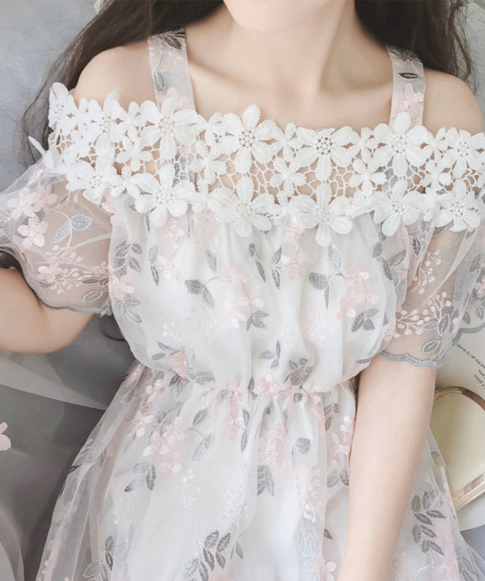 Cute lace summer dress fashion dress 1112