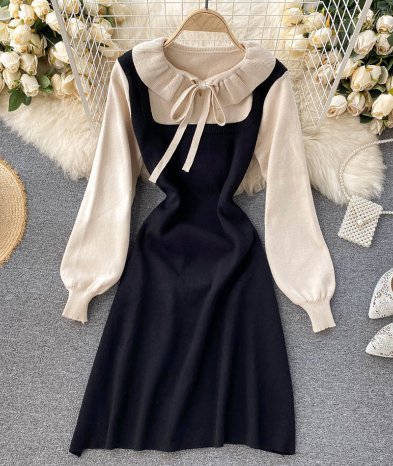 Robe pull à manches longues douce 975