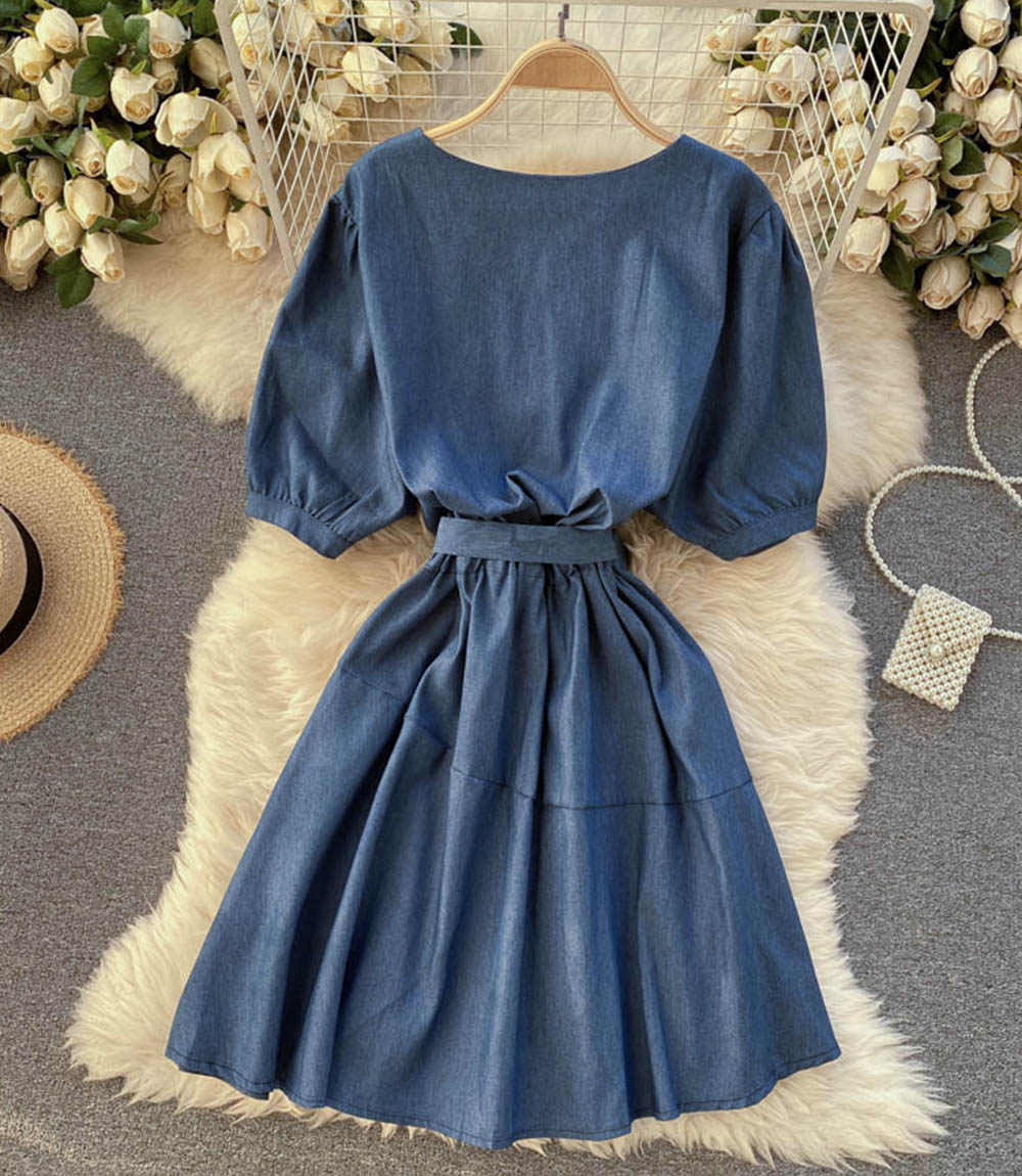 Cute A line short dress fashion dress 858