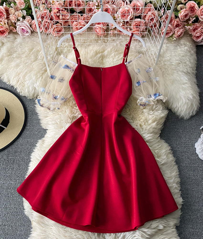 Schönes A-Linie kurzes Kleid Mode Mädchenkleid 895