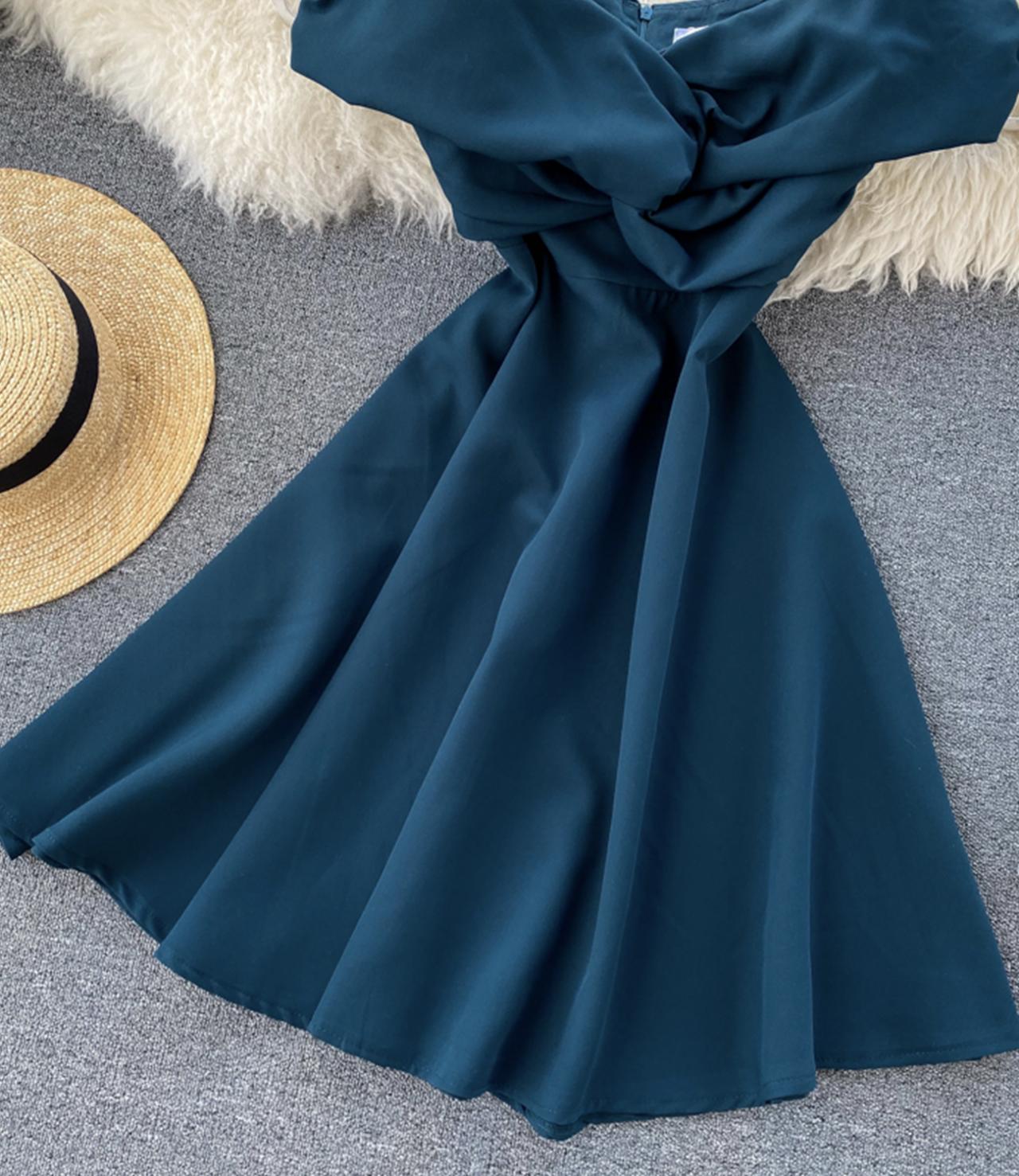 Cute A line short dress fashion dress 733