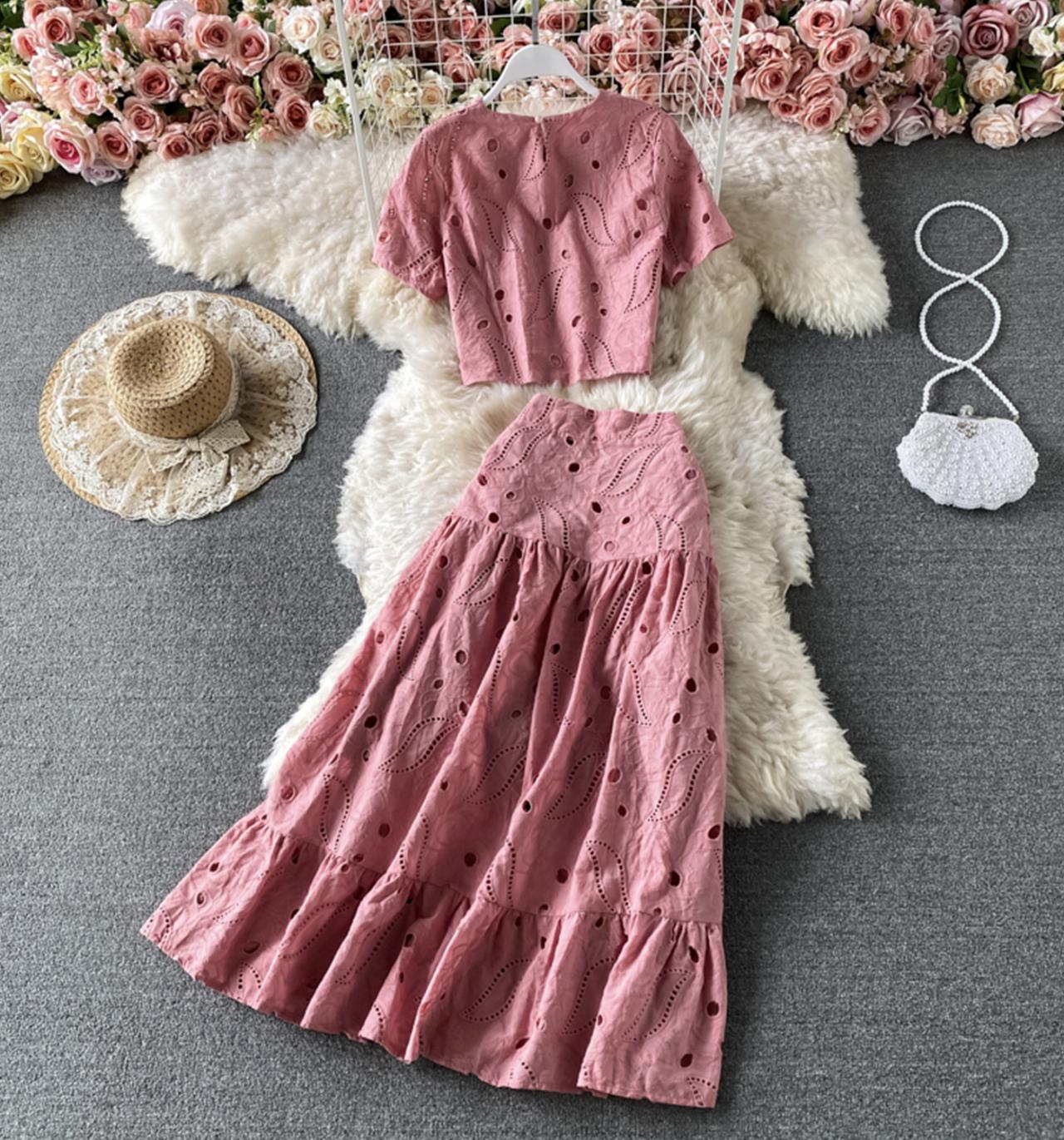 Sweet A line dress two pieces dress 705