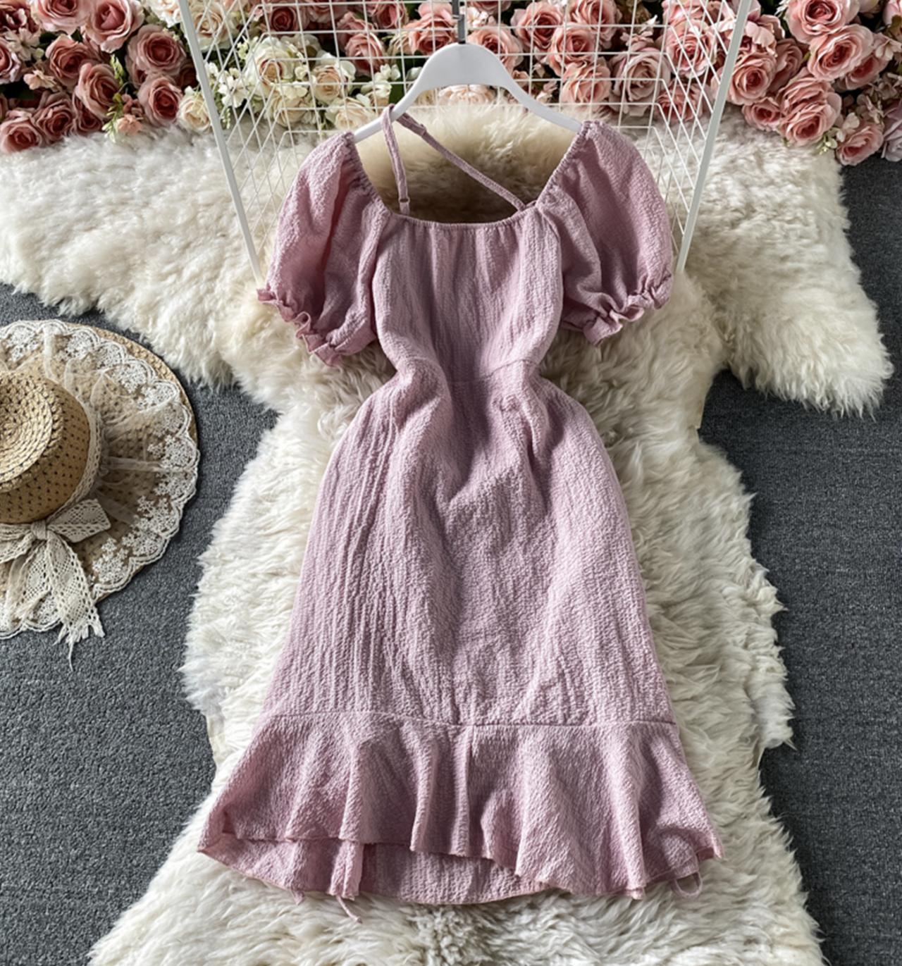 Simple short dress fashion dress 707