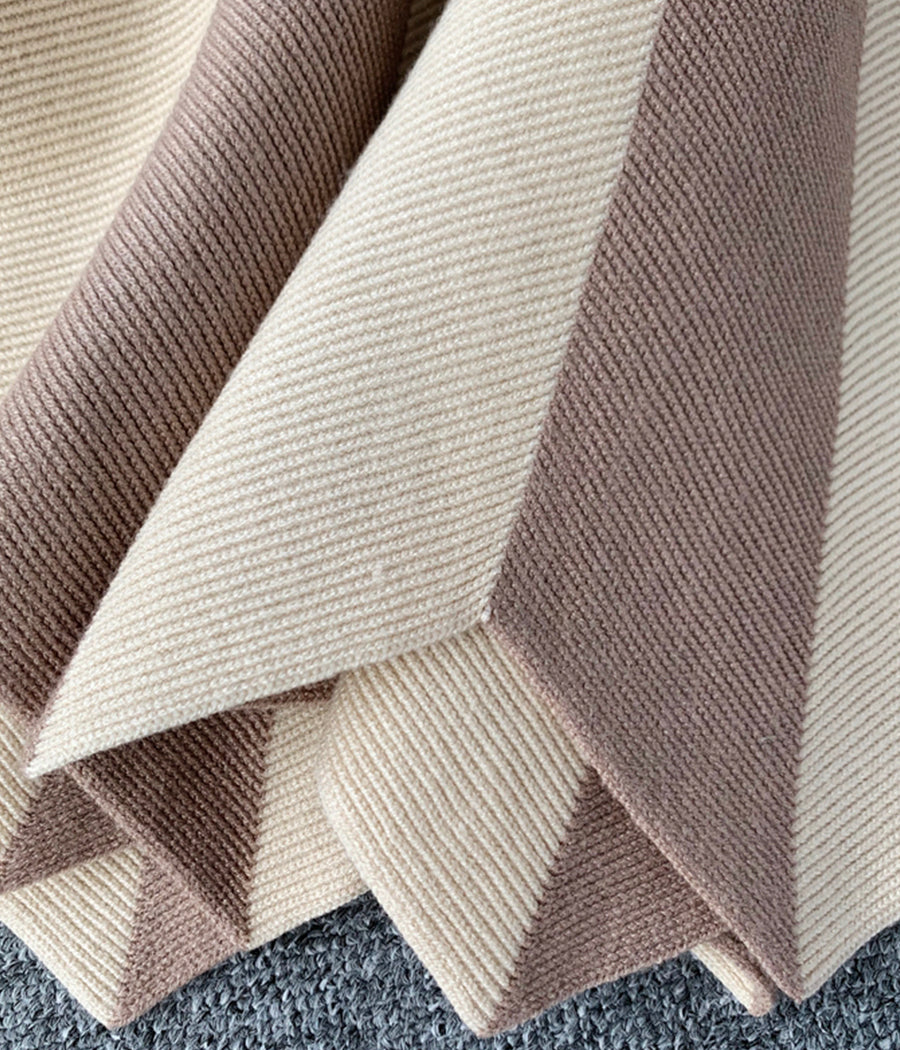 Jupe à rayures en ligne A, jupe tricotée de haute qualité 3511