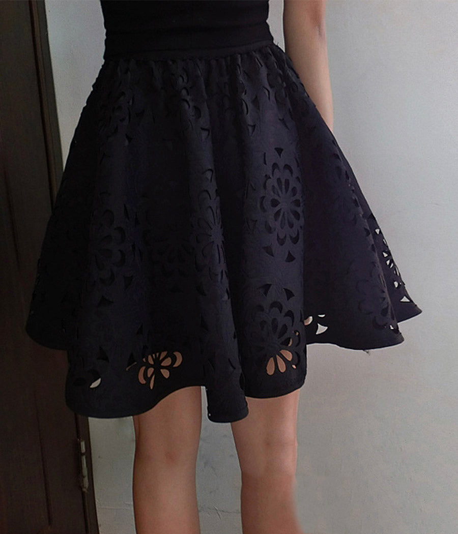 Cute A line skirt red/black skirt 3506