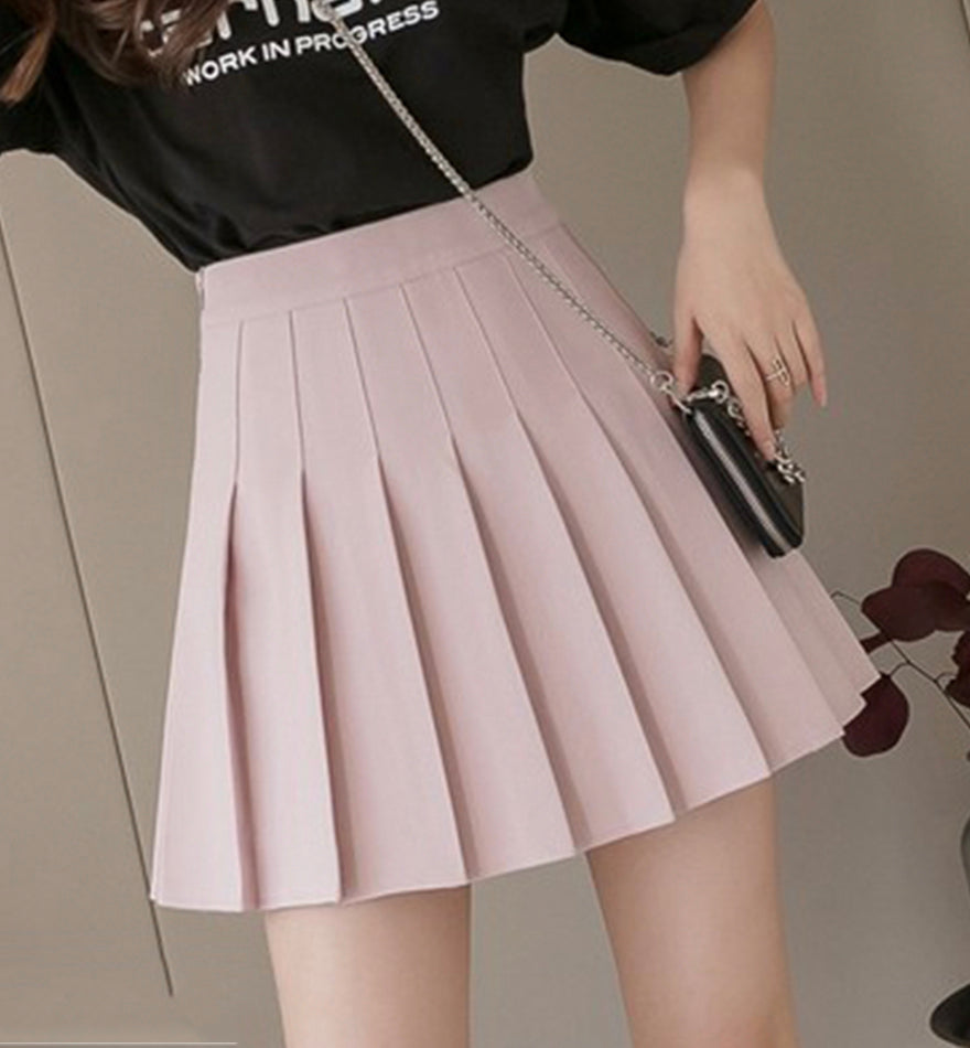 Lovely A line short pleated skirt 3467