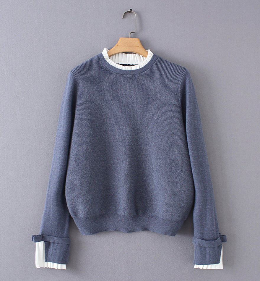 Sweater simple long sleeve sweater 065
