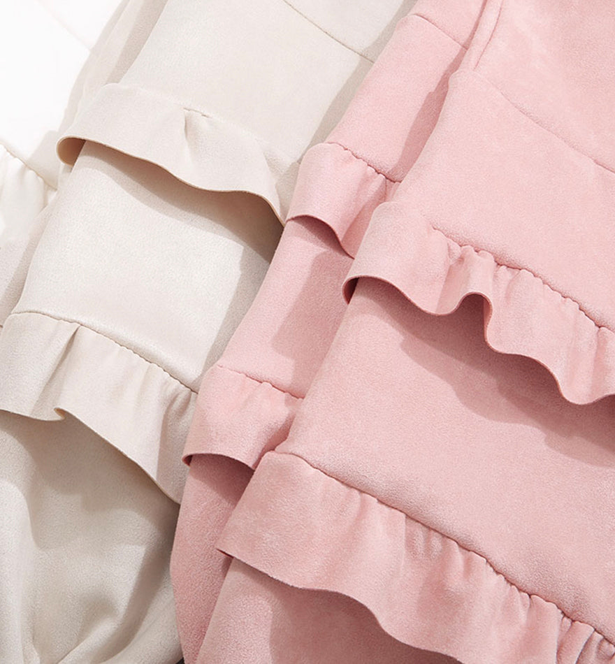 Simple round neck long sleeve tops 070