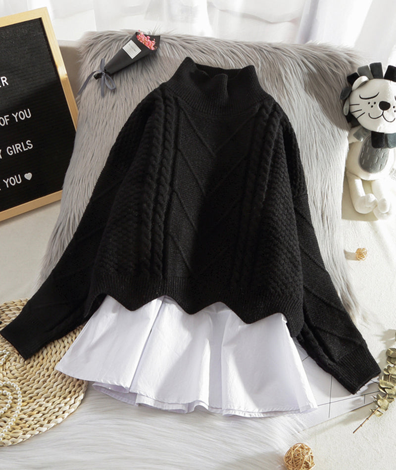 Stylish two-piece sweater 080