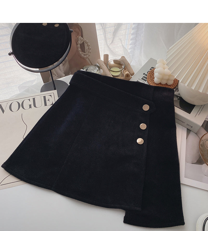 Girls' Pink tweed skirt women's A-line short skirt fashion 5586