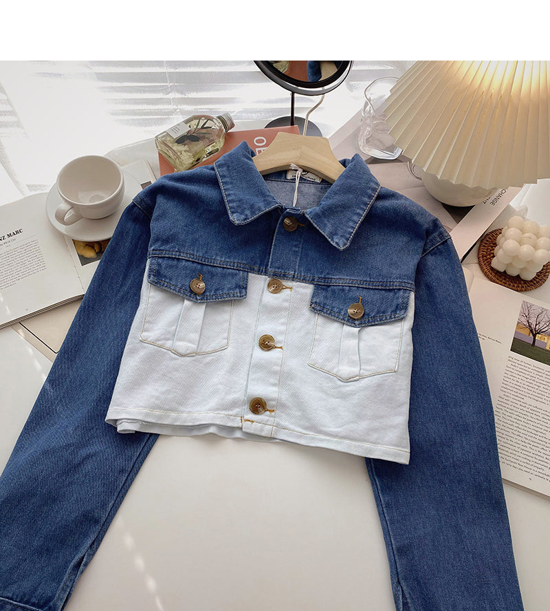 Hong Kong style fashion versatile short high waist coat 6217