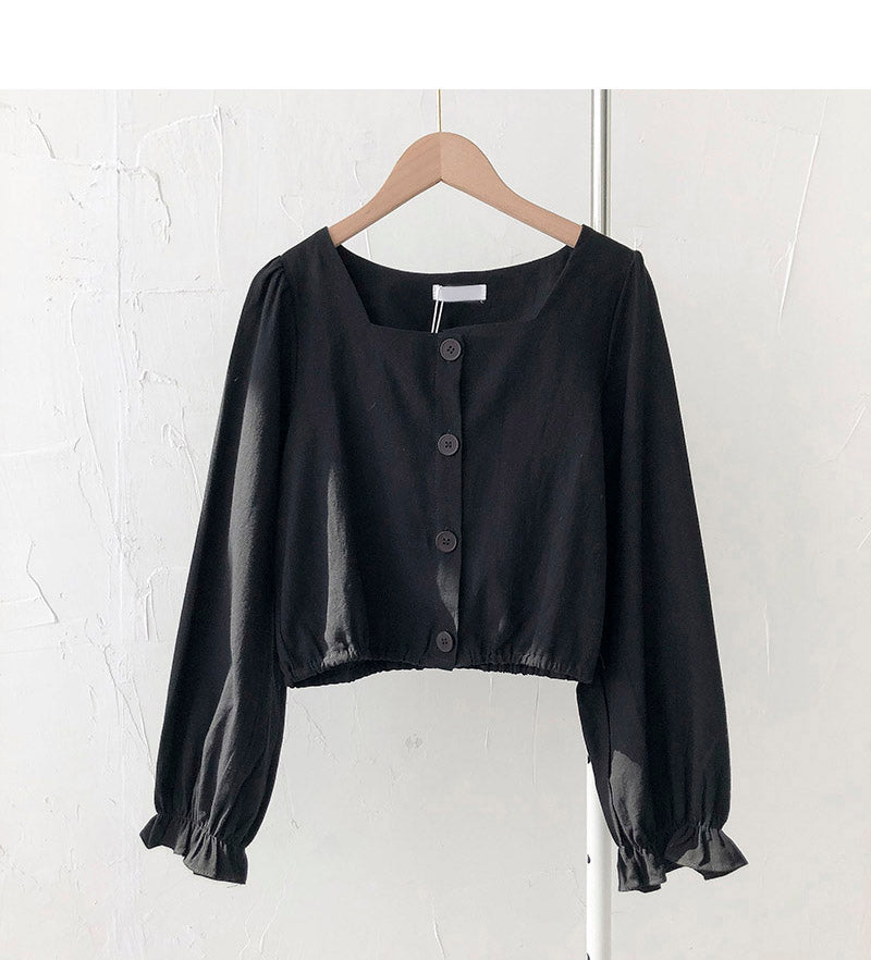 Design sense niche shirt versatile blouse 6256