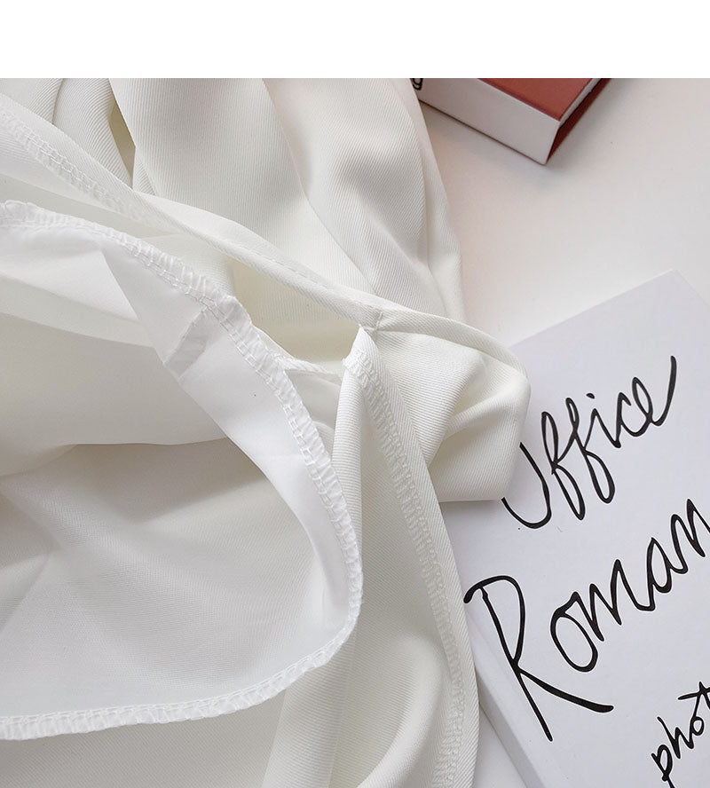 Korean version side split small design shows thin temperament A-line skirt 5695