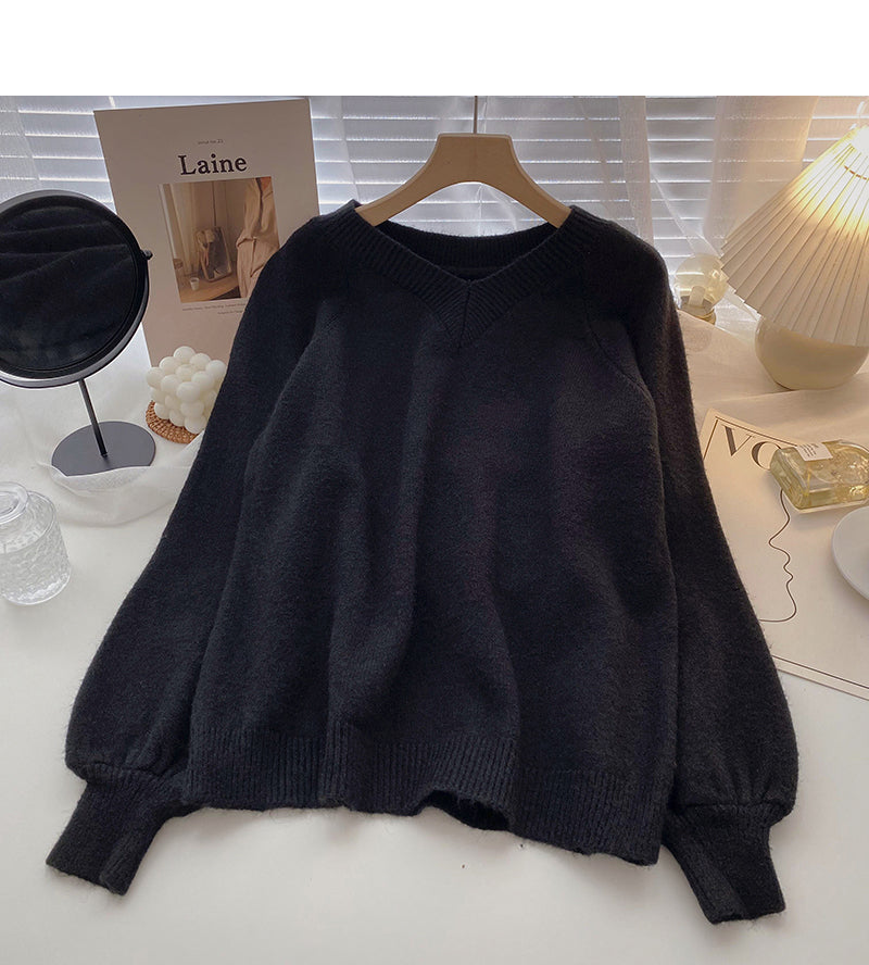 Lazy port style casual loose Pullover Top 5919