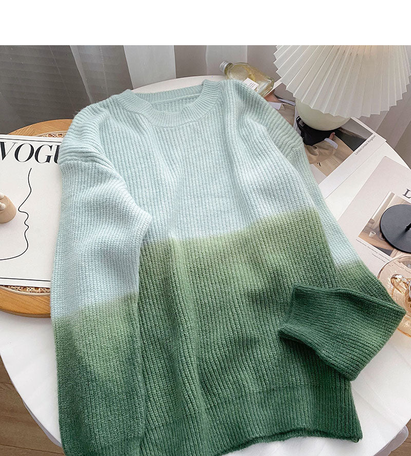 Nischendesign, personalisierter, gestrickter, langärmliger Pullover mit losem Oberteil 6035