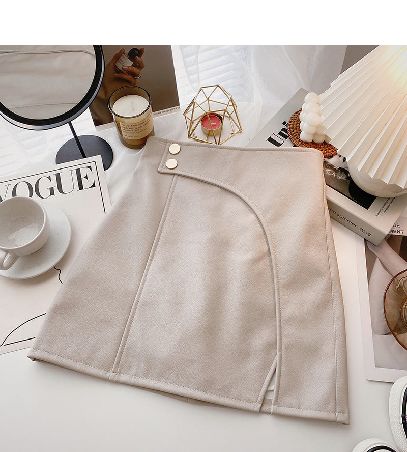 Jupe sac en forme de A irrégulière de style coréen 5573