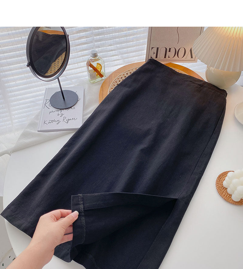 New Korean minority design split A-line skirt 5700