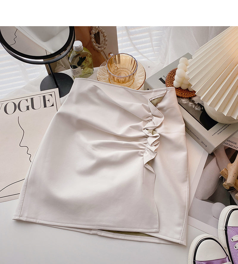 Jupe trapèze plissée polyvalente à la mode coréenne 5578