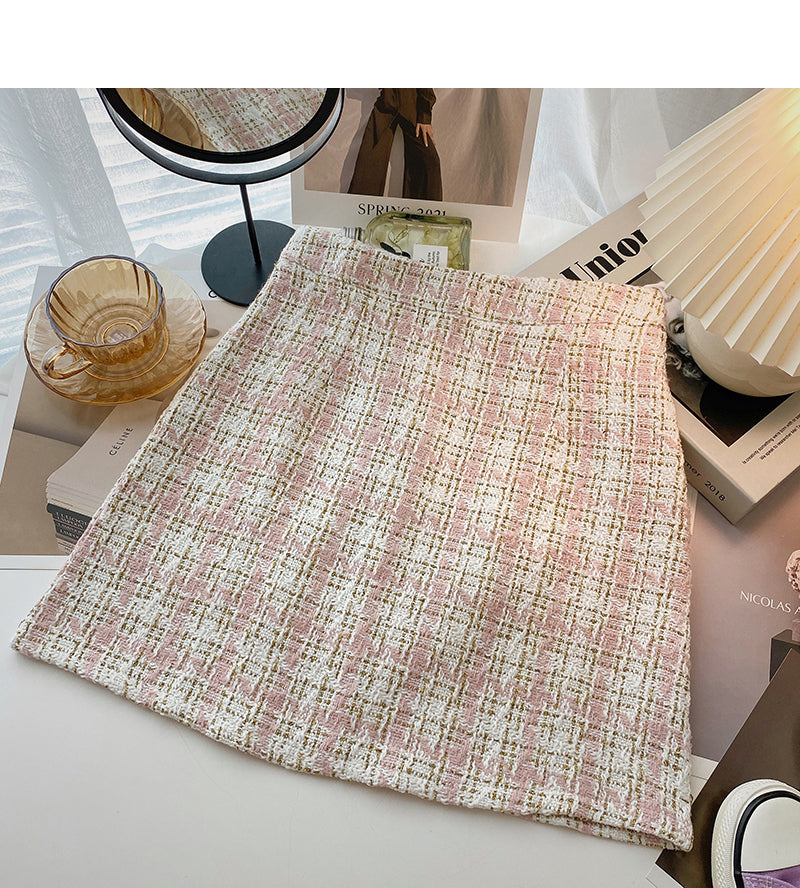 Version coréenne de la jupe taille haute en forme de A avec une coupe fine et anti-âge 5642